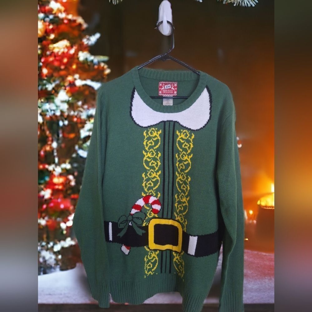 Elf style Christmas sweater